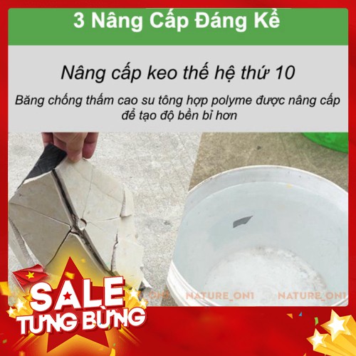 Băng Keo Chống Thấm ⚡️𝐅𝐑𝐄𝐄 𝐒𝐇𝐈𝐏⚡️ Băng Keo Siêu Dính , Chống Thấm Tốt Trên Mọi Bề Mặt - Tính Liên Kết Cực Cao