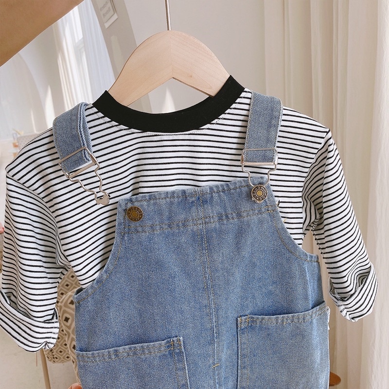 Yếm  Jeans Xinh  Xắn cho  Bé Trai  Và Bé  Gái Phong Cách Hàn Quoc -06