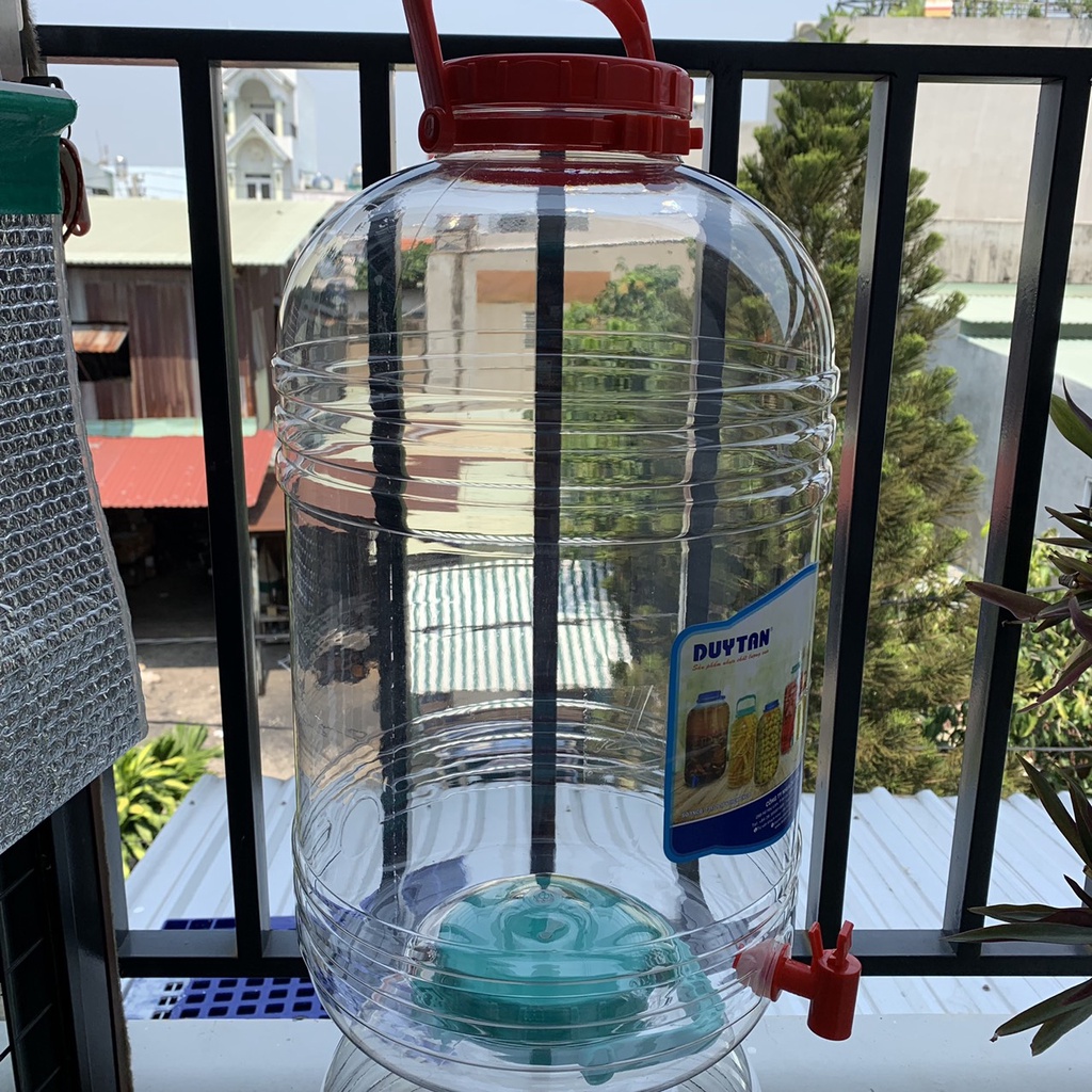 Bình PET Đựng Nước Tròn Có Vòi 20 Lít Duy Tân  No.627 | Bình Trong Suốt