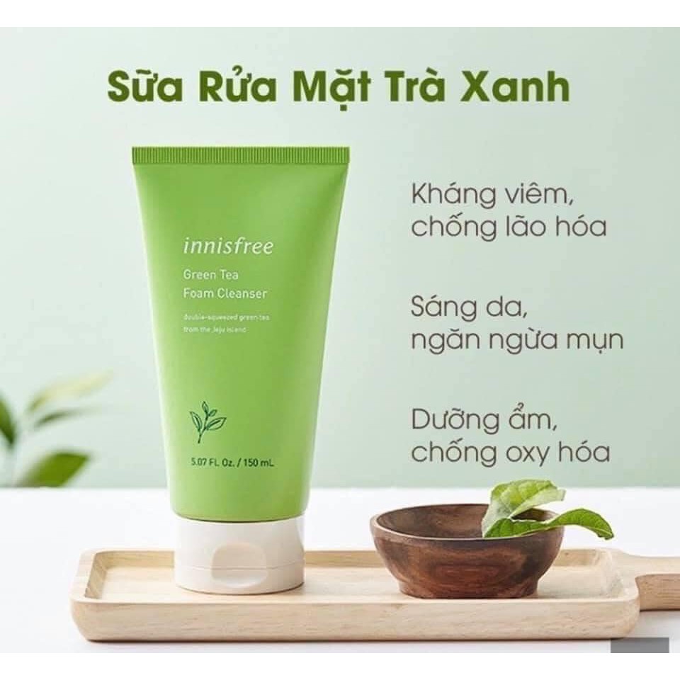 Sữa Rửa Mặt Trà Xanh Green Tea Cleansing Foam (mẫu mới) | BigBuy360 - bigbuy360.vn