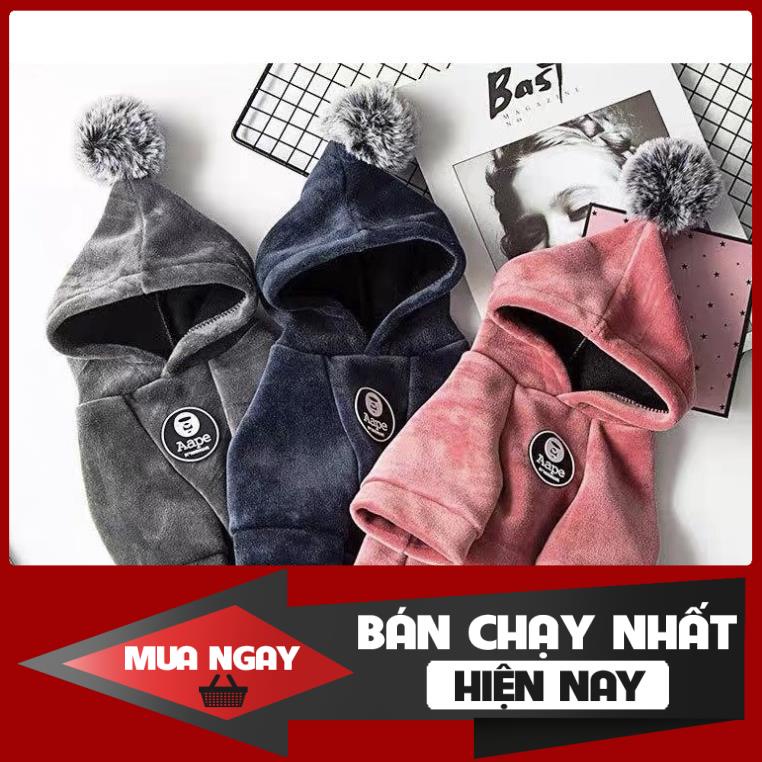 [ LOẠI 1 ] Quần áo hoodie cho thú cưng giữ ấm thu đông sang trọng cao cấp