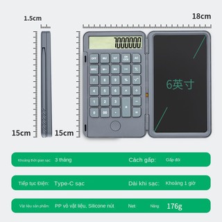 Máy tính bảng viết tay có thể sạc lại 6,5 inch kế toán đa chức năng gấp dễ thương im lặng nâng cao