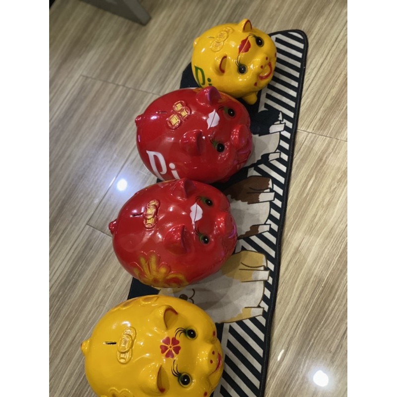 Heo đất tiết kiêm tiền 25*30cm, Ống tiết kiệm tiền pi tròn đẹp to vừa