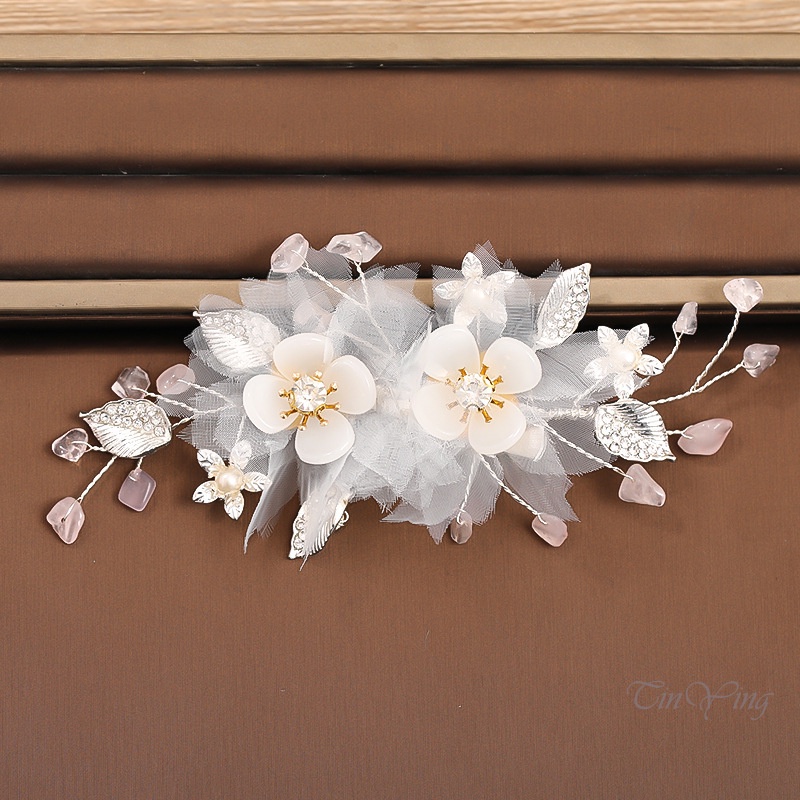 GETNOIVAS Lược Cài Tóc Hình Hoa Dành Cho Cô Dâu