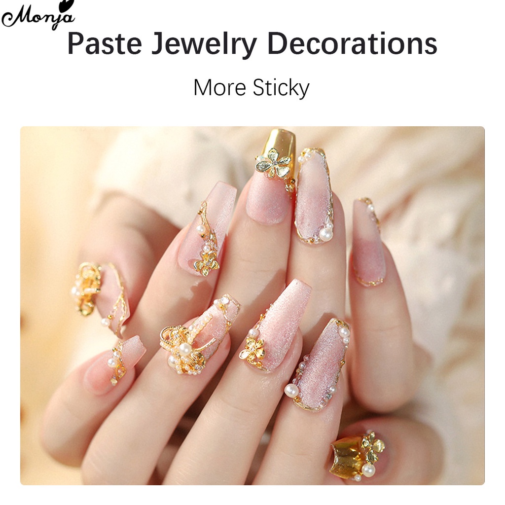 Gel UV sơn móng tay Monja 8/15gNo phủ lớp ngoài 4 trong 1 cao cấp