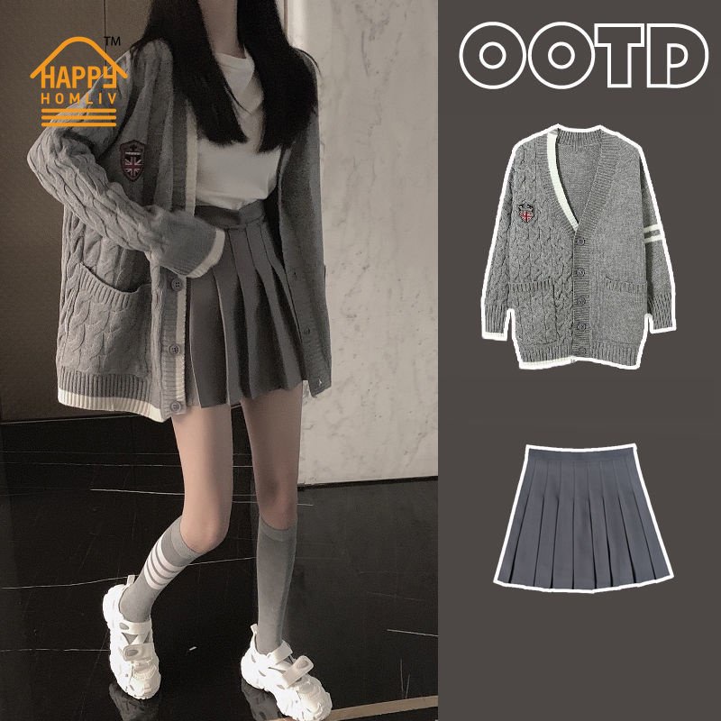Set áo len chân váy dài áo len nữ hàn quốc set áo len 2 dây