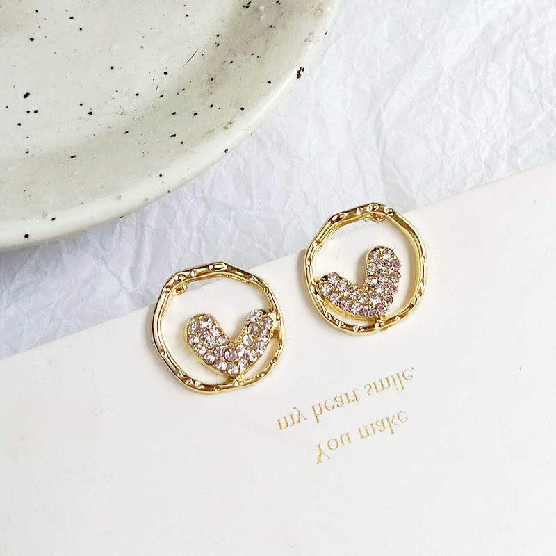 Bông Tai Khuyên Tai S925 Vòng Tròn Trái Tim Phong Cách Hàn Quốc - Liann Store