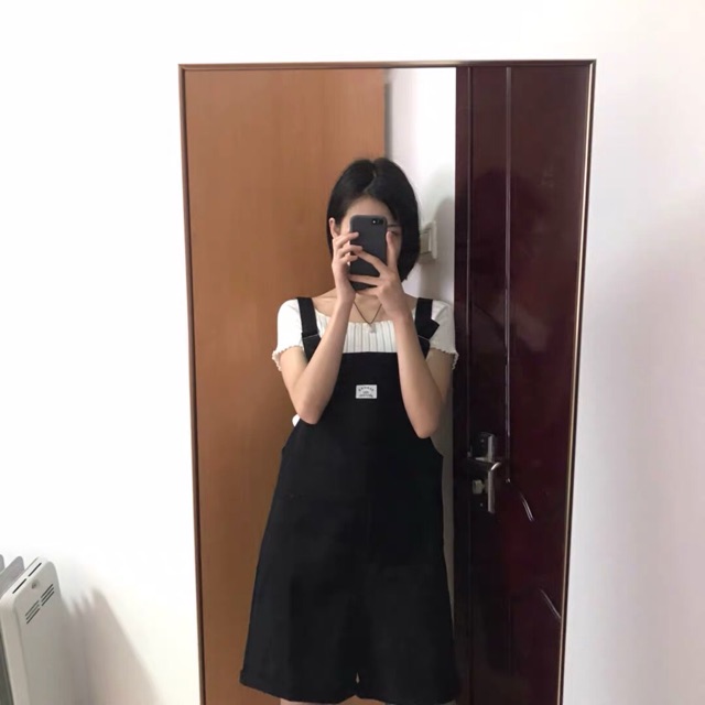 [KÈM ẢNH THẬT + SẴN] quần yếm đùi kaki ulzzang hàn quốc | BigBuy360 - bigbuy360.vn