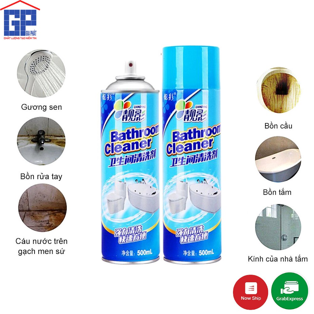 Chai Xịt bọt tuyết tẩy rửa đa năng bình xịt vệ sinh Nhà Tắm Bathroom Cleaner 500ML Siêu Sạch