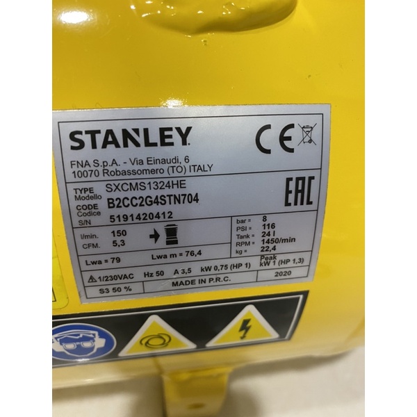 Máy nén khí STANLEY 24lít