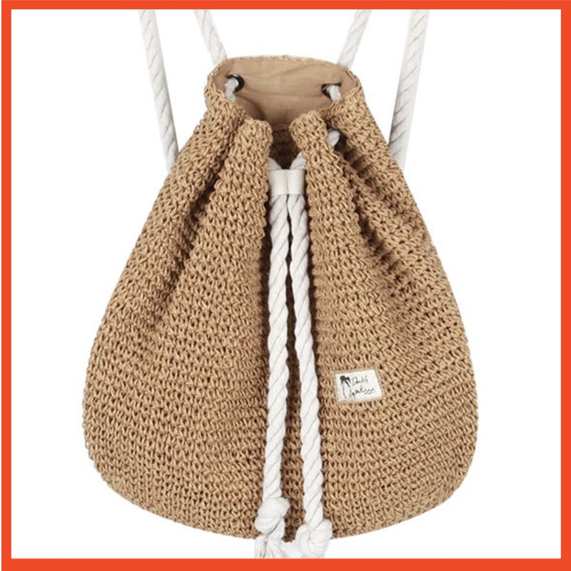 Ba Lô Đan Rơm Thời Trang Mùa Hè Cho Nữ