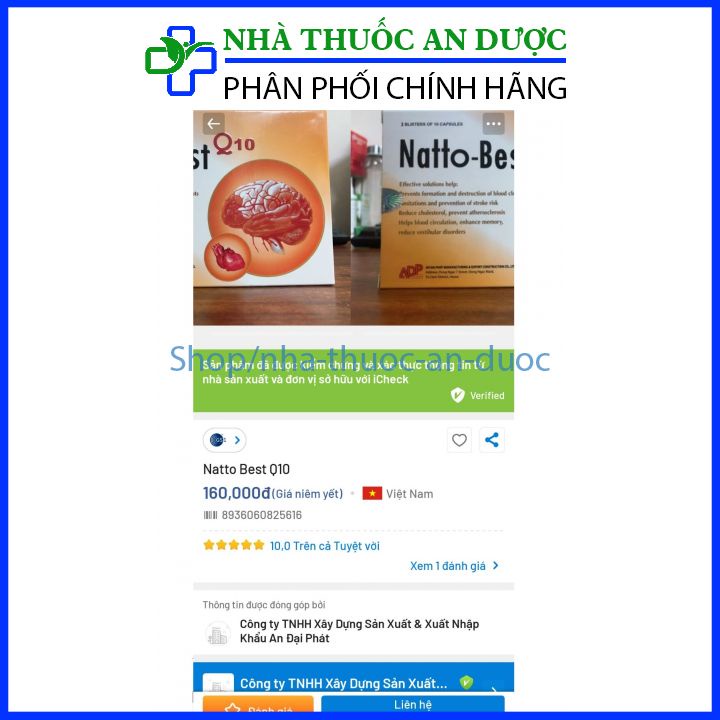 Hoạt huyết dưỡng não Ginkgo Biloba Nattobest Q10 hỗ trợ tăng tuần hoàn não, tan cục máu đông – Hộp 30 viên