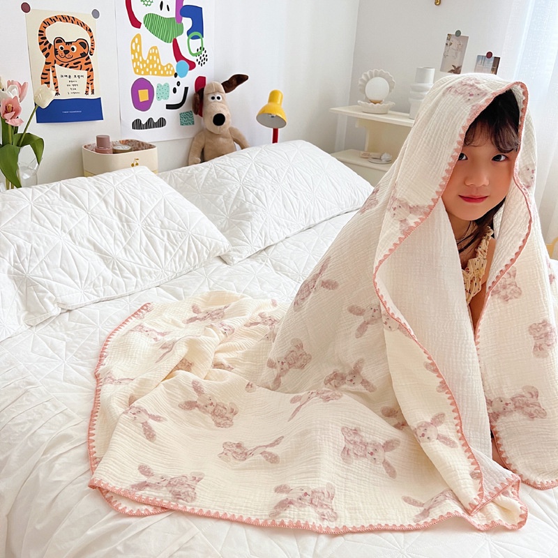 Chăn đắp sơ sinh cho bé Cao cấp xuất HÀN (chất cotton phù hợp đắp mùa hè xuân thu