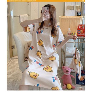 Váy Ngủ Cộc Tay Dáng Suông Nhiều Mẫu Siêu cute HT02