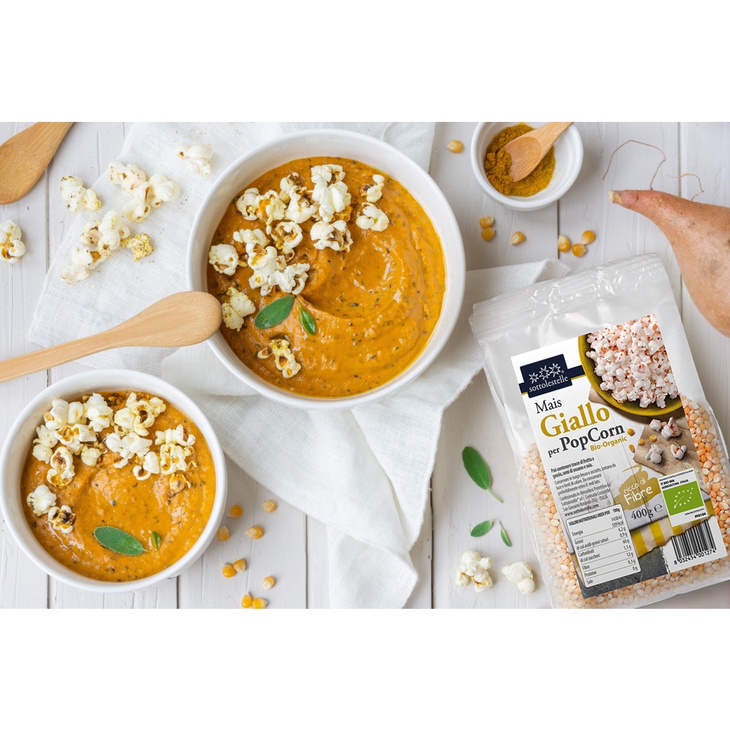 Bắp khô bỏng ngô vàng hữu cơ Sottolestelle 400g - Tạp hoá mint