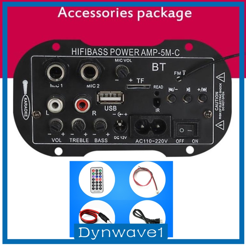 Bảng mạch khuếch đại âm thanh bluetooth 1 / 5 " 12V có mic + điều khiển từ xa