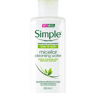 Nước tẩy trang Simple Kind To Skin Micellar Cleansing Water 200ml