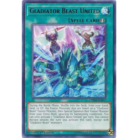 Thẻ bài Yugioh! Gladiator Beast United - CHIM-EN057 - Rare 1st Edition