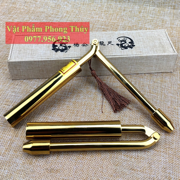 Thước tầm long mạ vàng 24k dạng gập cao cấp