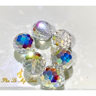 1 viên pha lê Swarovski tròn đa cạnh 16mm siêu đẹp