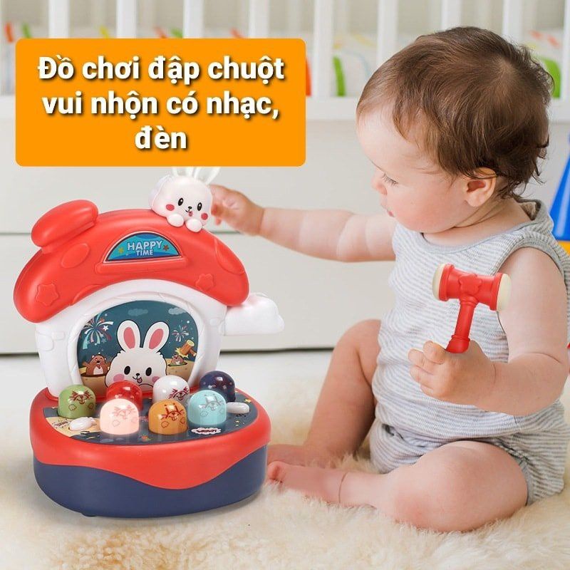 [Hot] Bộ đồ chơi đập chuột happy hamster có nhạc đèn cho bé