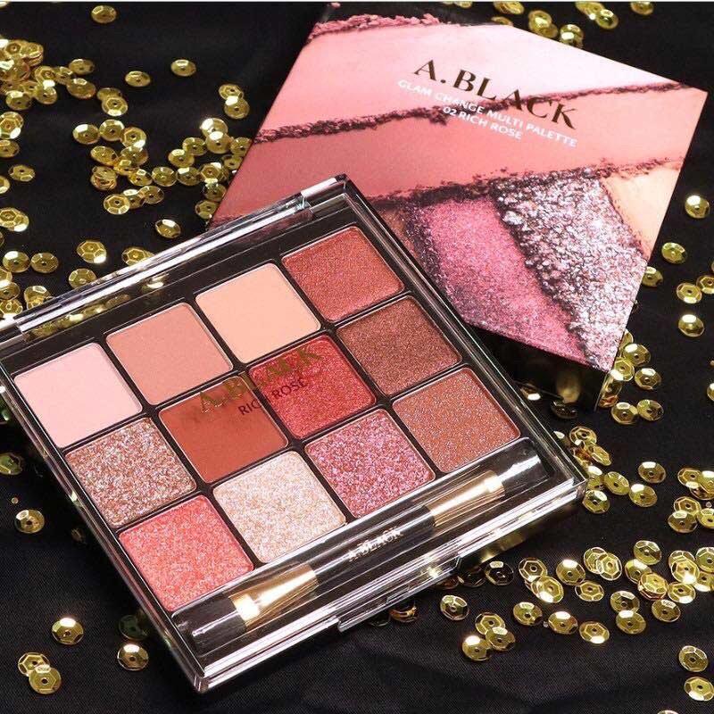 Bảng Phấn Mắt 12 Màu A.Black Glam Change Multi Palette 14.4g