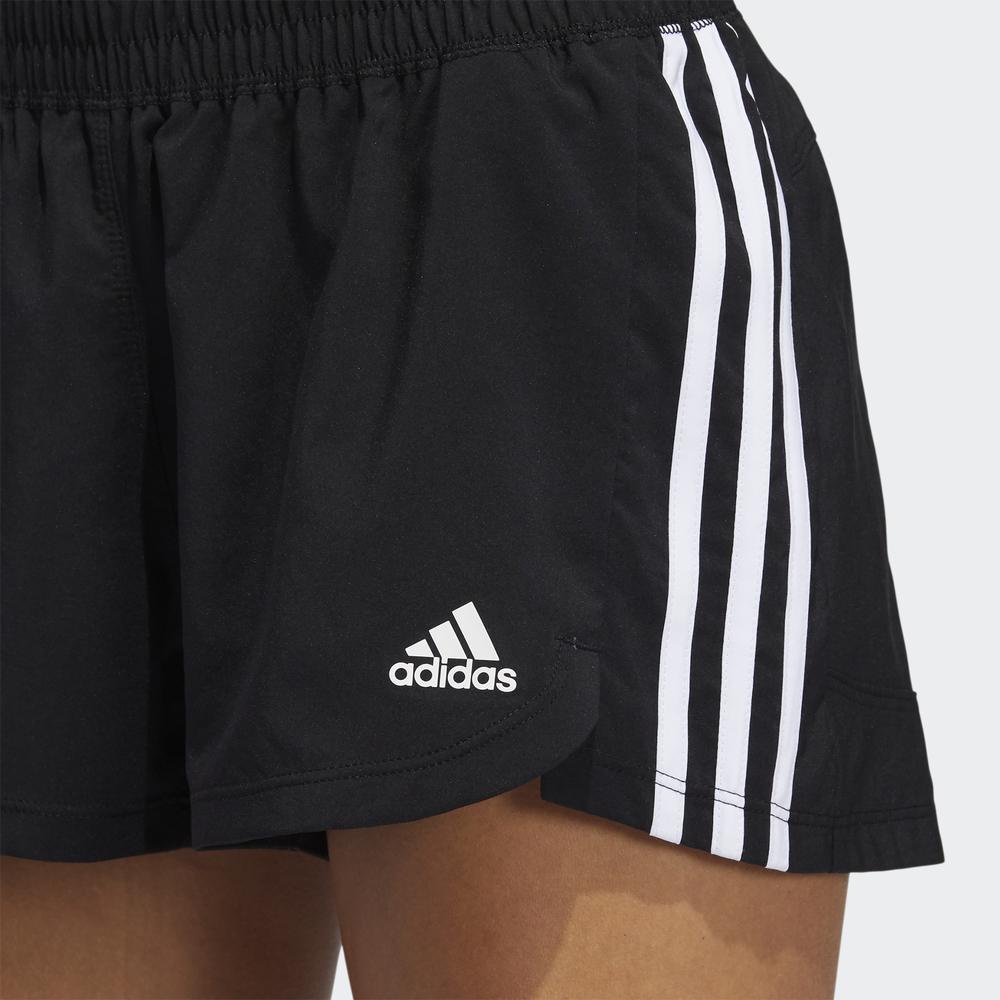 Quần Ngắn adidas TRAINING Nữ Quần Short Dệt Thoi 3 Sọc Pacer Màu đen GH8146