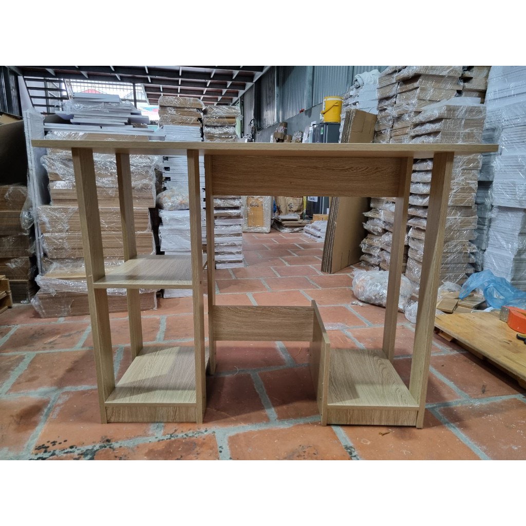 BÀN LÀM VIỆC - BÀN HỌC GỖ MDF LẮP GHÉP CÓ NGĂN ĐỂ CÂY MÁY TÍNH TIỆN ÍCH