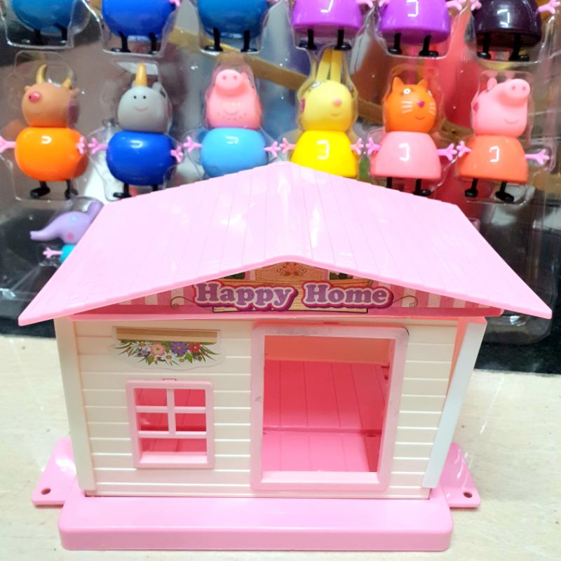 Đồ chơi Gia đình Peppa 24pcs + nhà + bàn ghế