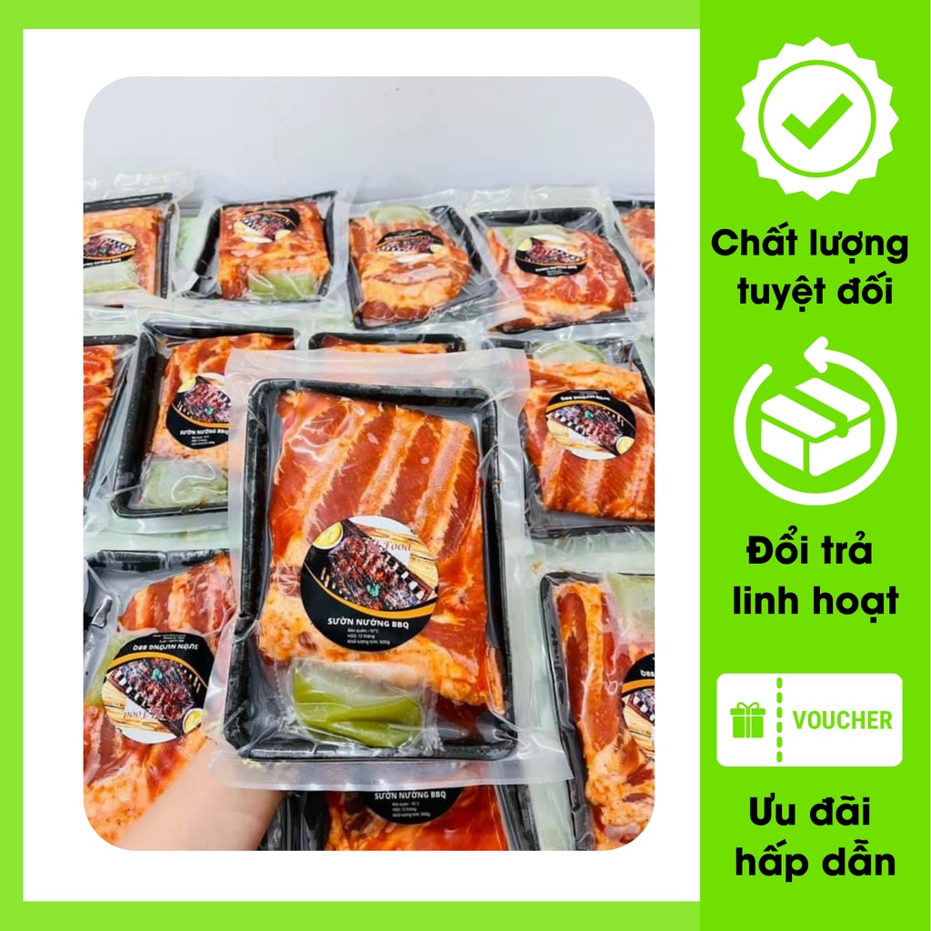 [Giao hỏa tốc HCM] Sườn Non Ướp Xá Xíu 500GR (Hàng loại 1)