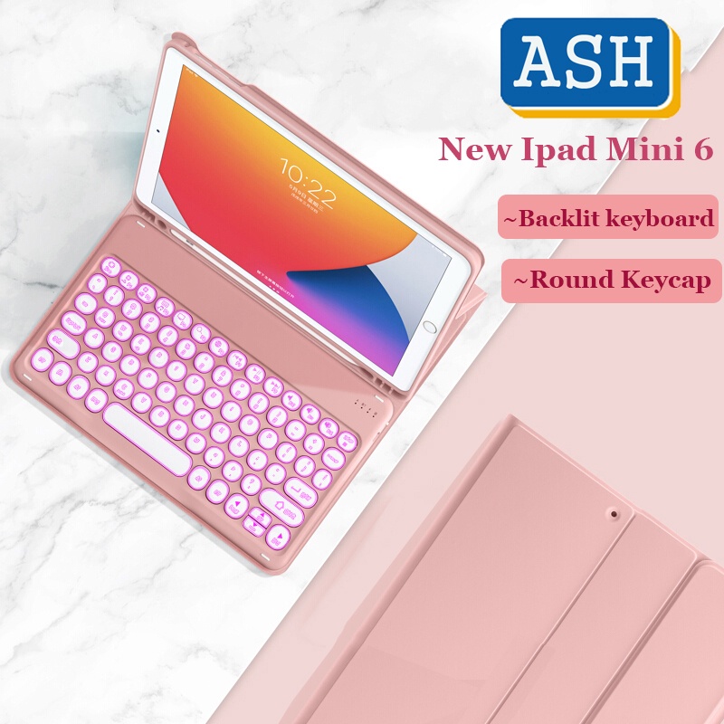 Bao da máy tính bảng có bàn phím Bluetooth cho iPad Mini 6 Mini 6 2021 8.3 Inch Mini 5 4 3 2 1