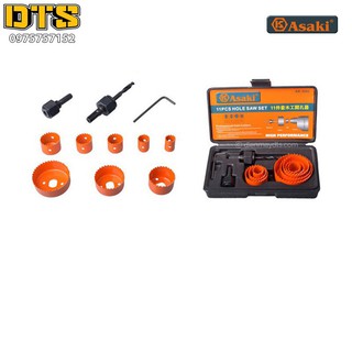Bộ công cụ khoét lỗ gỗ và thạch cao Asaki AK-3682 giocongcu