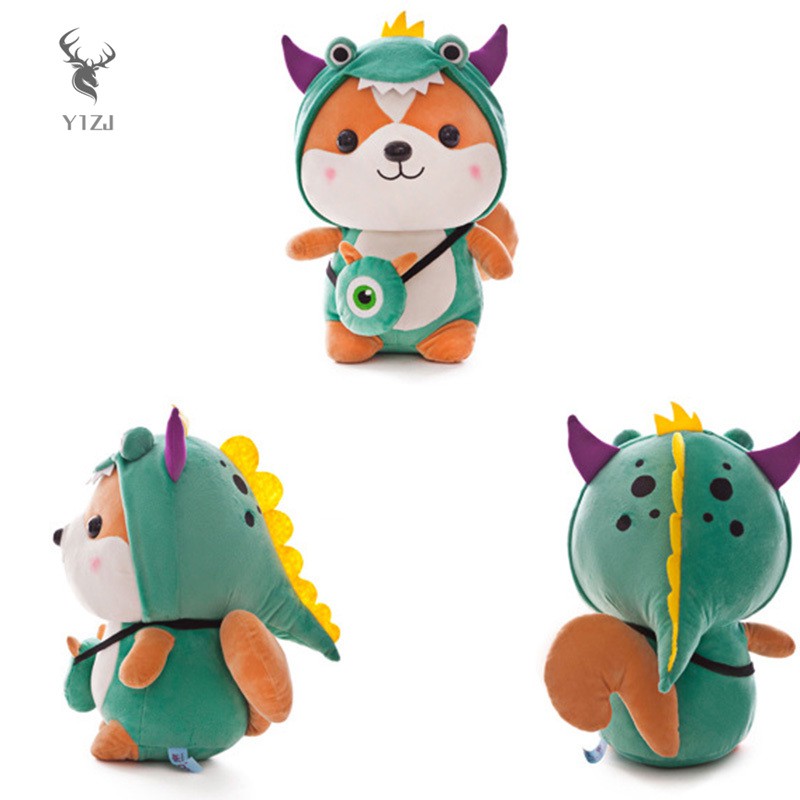 Y1ZJ Cute Squirrel Shiba Inu Dog Plush Toy Stuffed Soft Animal Pillow Christmas Gift for Kids Valentine &amp;VN