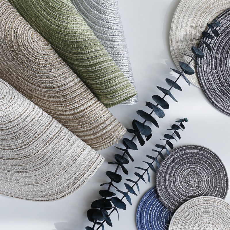 SUPO DEPOT - Tấm Lót Cốc Tròn Bằng Vải flax Chịu Nhiệt Nhiều Màu Phong Cách ins BBC006