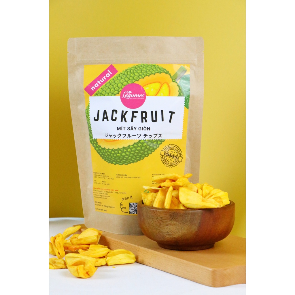 Mít sấy giòn nguyên chất không sử dụng đường thơm ngon - Crunchy Jackfruits no sugar added - Légumes