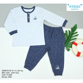 Bộ bổ trụ tay dài bé trai Dokma 9-36m