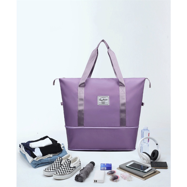 Túi xách du lịch DÒNG CAO CẤP chất liệu vải dù chống thấm nước size đại quai đeo chắc chắn mở rộng thêm đáy, túi đựng đồ