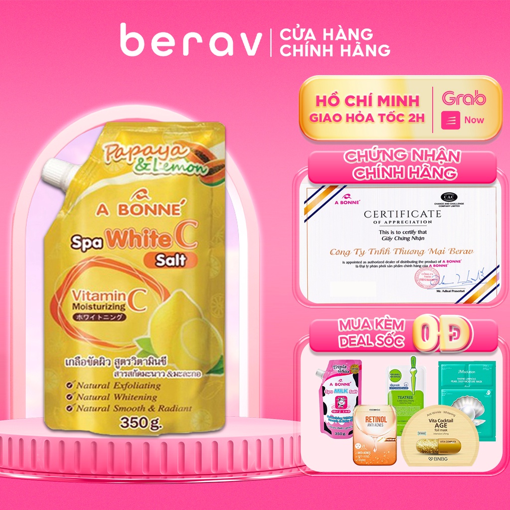 Muối tắm Vitamin C A Bonne Spa White C Salt Thái Lan 350g