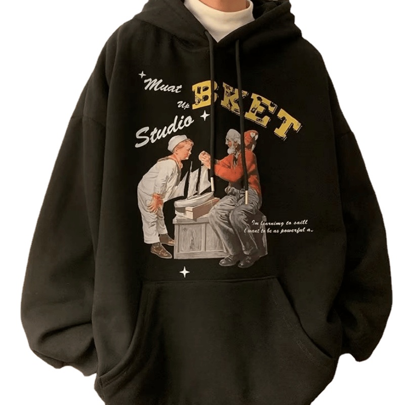 Áo hoodie In Chữ Thời Trang Hàn Quốc Chất Lượng Cao Size M-5XL Cho Nam