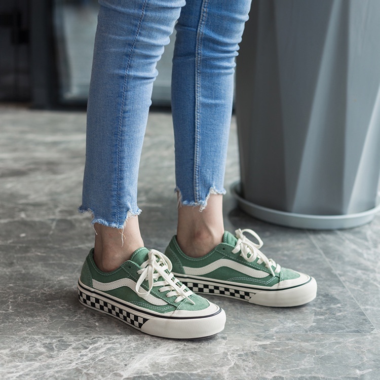 Giày Thể Thao Vans Style 36 SF Vn0a3mvlk0e Màu Xanh Lá Xinh Xắn