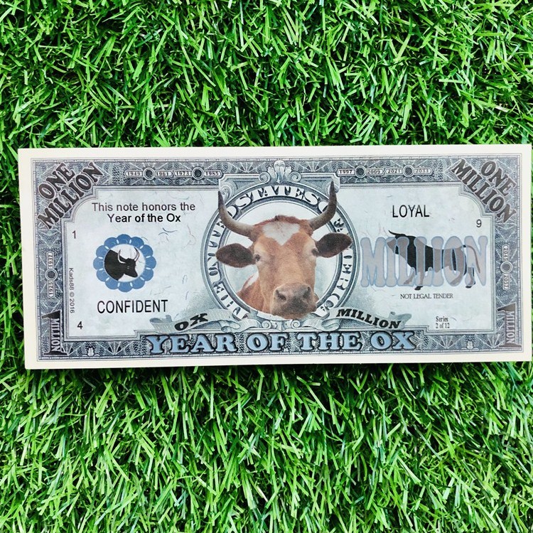 Tiền Lưu Niệm Hình Con Trâu 1 Triệu Đô Mỹ - Tặng Kèm Bao Lì Xì Tết | BigBuy360 - bigbuy360.vn