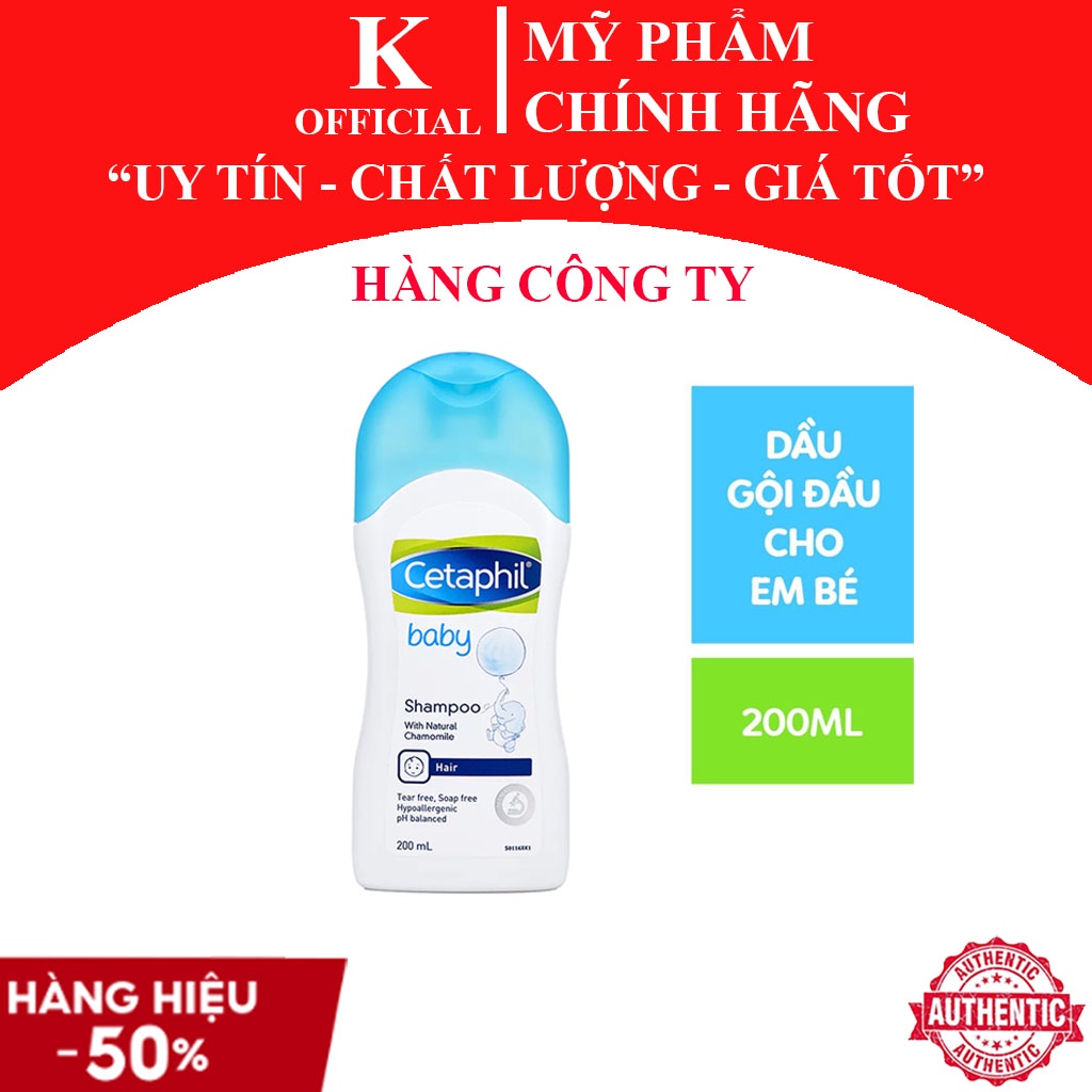 Dầu Gội Cetaphil Dịu Nhẹ Dành Cho Em Bé 200ml Baby Shampoo