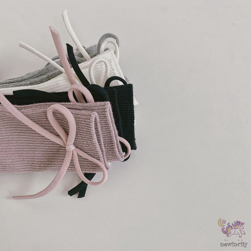 Vớ Cotton Đính Nơ Chống Trượt Dành Cho Bé Gái