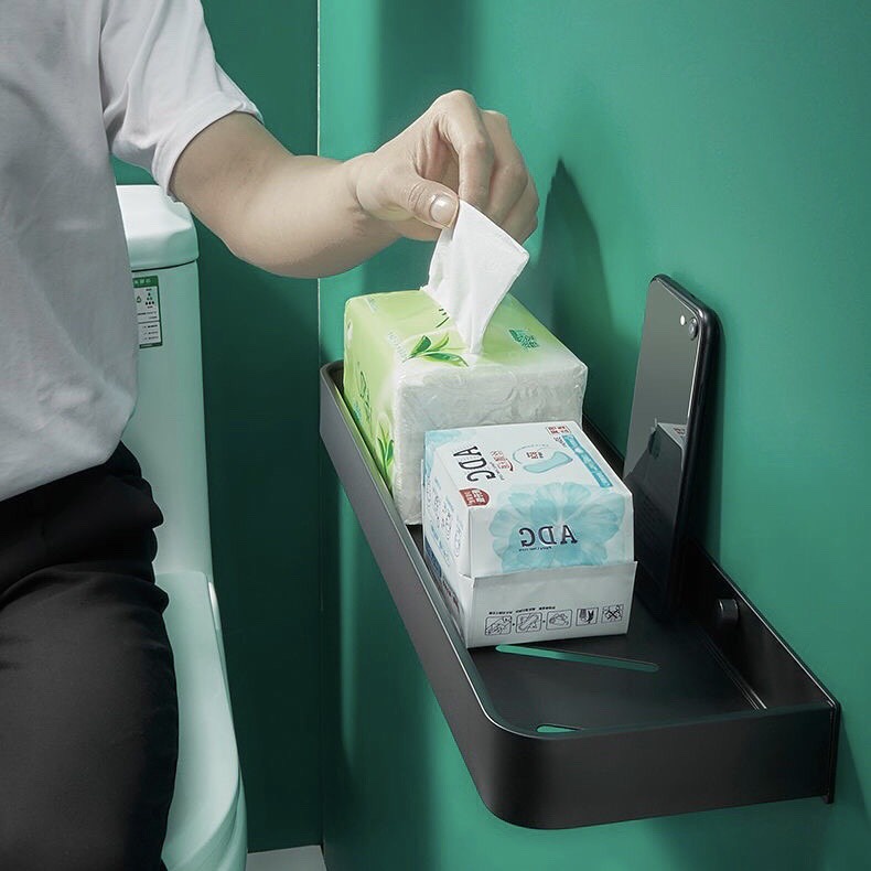 Kệ Nhà Tắm Dán Tường Sơn Tĩnh Điện Cao Cấp, Phong Cách Bắc Âu Hiện Đại