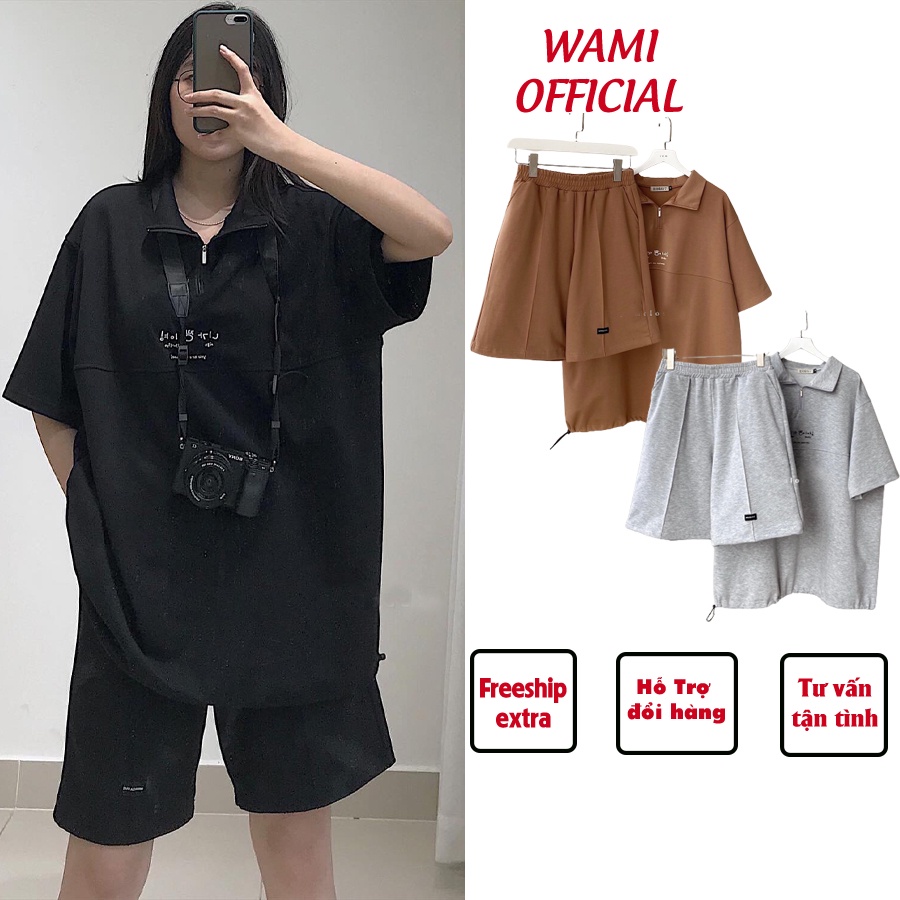 SET Đồ Bộ Quần Short và Áo POLO Form Rộng Basic Chất Da Cá Siêu Mát LOUS - 8125 Wami official