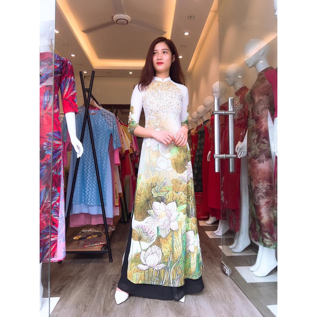 Áo dài in 3d đẹp nhà Tấm/áo dài truyền thống - mã D93