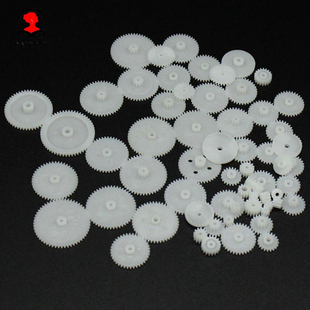 YVETTE 58 styles Toothed Wheels DIY WSFS Gears Reduction Gear Bag Accessories New All Module 0.5 Plastic Motor Robot Parts