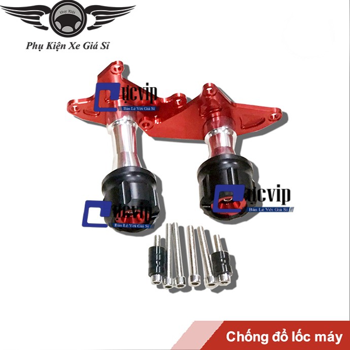 Sử Dụng Cho Exciter, Satria, Raider, Winner X - Bộ Chống Đổ Lốc Máy Nhôm CNC