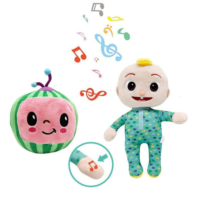 Đồ chơi nhồi bông Cocomelon quả dưa hấu hoạt hình 26cm / 20cm / 17cm