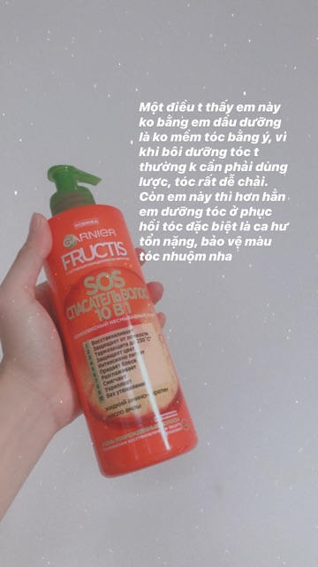 Kem dầu dưỡng tóc phục hồi SOS Hair Saver 10in1 GARNIER 400 ml